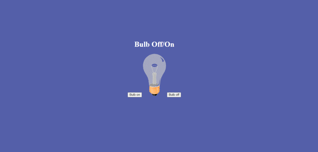 Bulb On / Off  using JavaScript